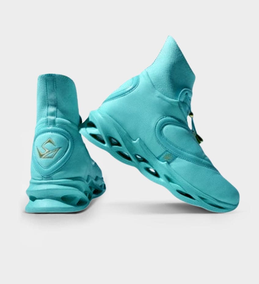 RETIRED COLLECTIBLE YOUTH LUXE CUSHIONED HIGH TOPS AQUA