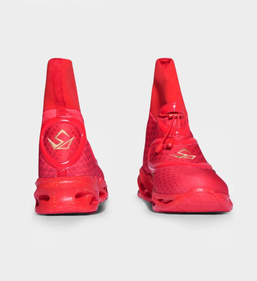 RETIRED COLLECTIBLE WOMENS LUXE CUSHIONED HIGH TOPS ALL RED