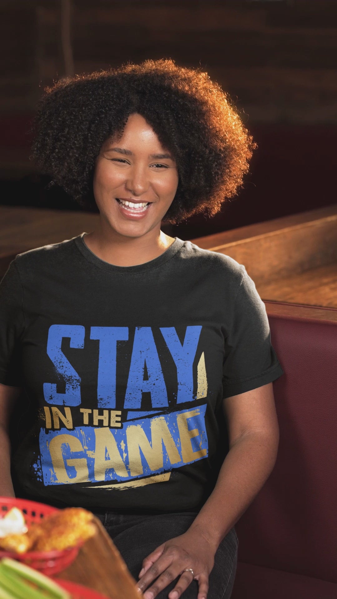 WOMEN'S STAY IN THE GAME TEE