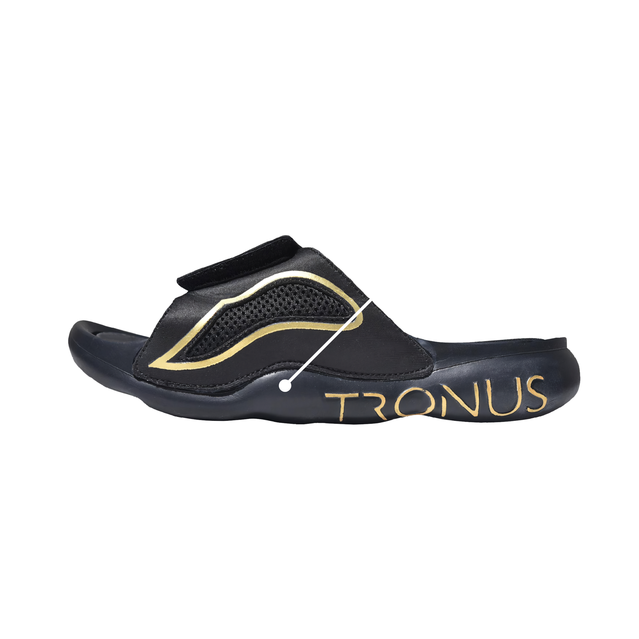 TRONUS FOOTWEAR Luxe Sports Recovery Slides Durable EVA Shock Absorbent Sole